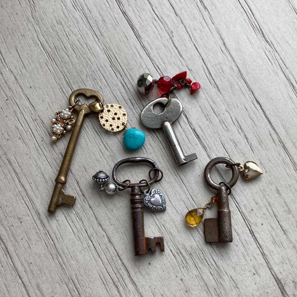 Skeleton keys with charms